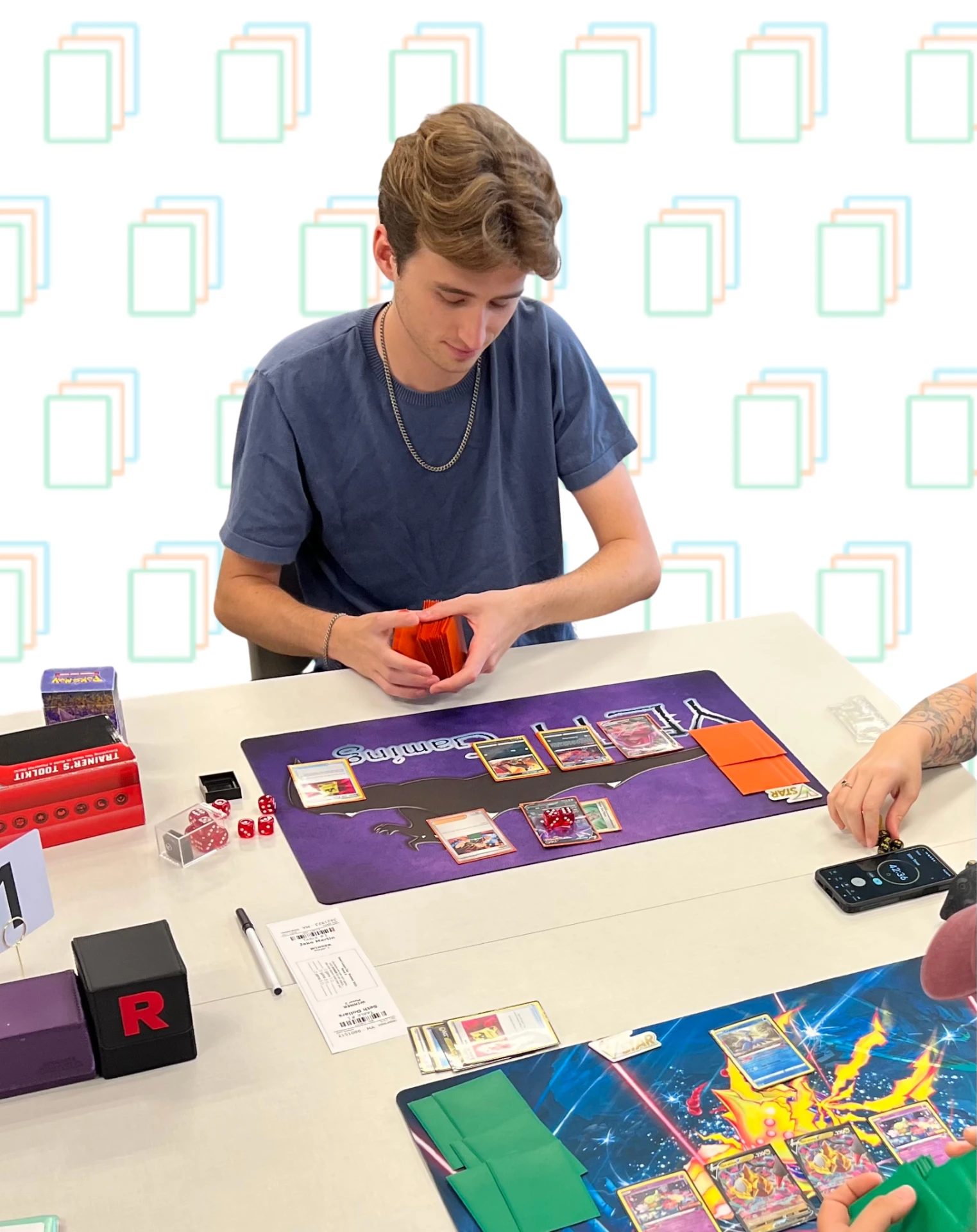 Jake Martin, founder of Pokéndorse, at a Pokémon TCG event